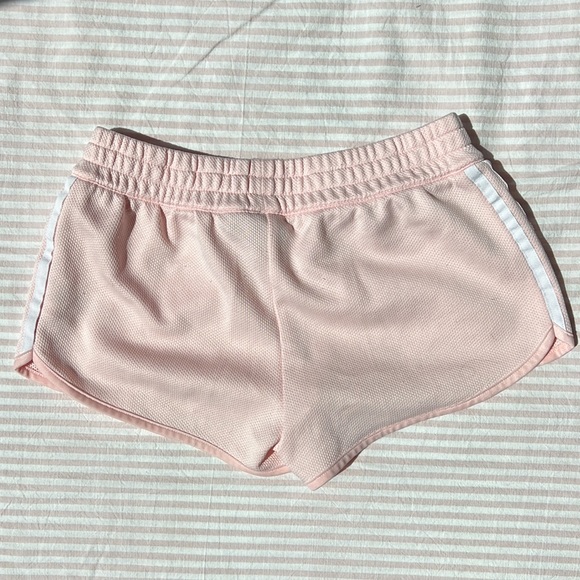 Adidas Blush Pink Stripe Shorts size small - Picture 3 of 4